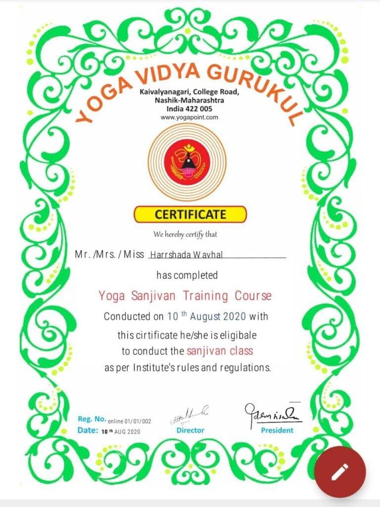 Yoga certification